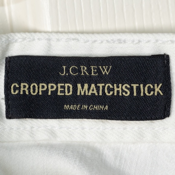 J. Crew Women's Vintage Cropped Matchstick White Denim Jeans; Women's Size 27 - Picture 4 of 10
